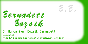 bernadett bozsik business card